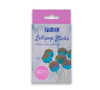 PME Lollipop Sticks 11.5 cm (4.5 inch), Pack of 50, White