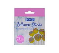 PME LS170 Lollipop Sticks 9.5 cm (3.7 in), 75-Pack, White