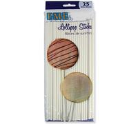 PME LS173 Lollipop Sticks 20 cm (7.9 in), 25-Pack, White