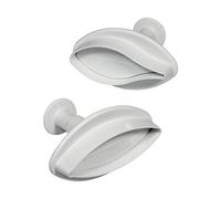 PME LY1000 Veined Lily Plunger Cutters, Small Size, Set of 2, White
