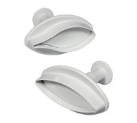 PME LY1001 Veined Lily Plunger Cutters, Medium Size, Set of 2 , White