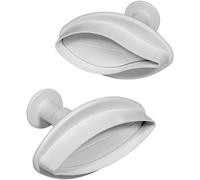 PME LY1002 Veined Lily Plunger Cutters, Large Size, Set of 2, White
