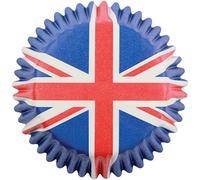 PME Mini Size Baking Cases for Cupcakes - Union Jack (Pack of 100), Red, White, Blue
