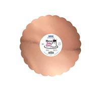 PME Mirror Cake Card-Scallop-Metallic Rose Gold-Pack of 3 ,CMSR935