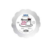 PME Mirror Cake Card-Scallop-Metallic Silver-Pack of 3