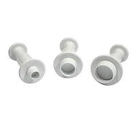 PME MR151 Round Plunger Cutters, Small, Medium, Large Sizes, Set of 3,White