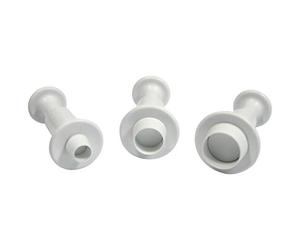 PME MR151 Round Plunger Cutters, Small, Medium, Large Sizes, Set of 3,White
