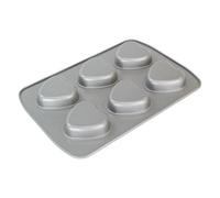 PME Non Stick 6 Cup Heart Pan, Carbon Steel