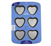 PME Non Stick 6 Cup Heart Pan, Carbon Steel