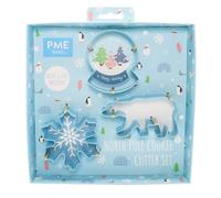 PME North Pole Cookie Cutter Set, Christmas, Blue