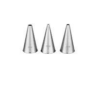 PME NZ1001 Jem Nozzles Set - Writer Collection, Pack of 3, Stainless Steel, Silver