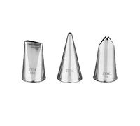 PME NZ1004 Jem Nozzles Set - Flowers Collection, Pack of 3, Stainless Steel, Rose