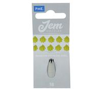PME NZ1B JEM Drop Flower Piping Nozzle no. 1B, Silver | Sized at 45x30x7mm for precise icing control; durable, hygienic metal construction is built for commercial cake decorating.