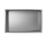 PME OBL07112 Oblong Cake Pan 7 x 11 x 2 Inches Deep, Aluminium, Silver