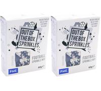 PME Out of the Box Sprinkles Themed Sugar Decorations 60g - Football Mix (Pack of 2)