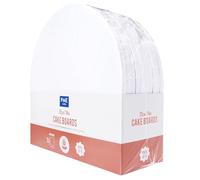 PME Pack of 10 Round Cake Boards with Wrapped Edges, White (14" / 35cm)