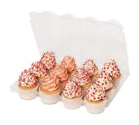 PME Pack of 3 Reusable Plastic Cupcake Container Carrier Boxes (12 cavities)