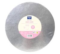 PME Pack of 5 Round Cake Cards, Silver (10" / 25cm)