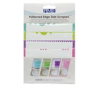 PME Patterned Edge Plastic Side Scraper Set, White, Standard