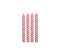 PME Pink Striped Candles, Small Size, 24-Pack