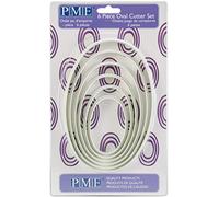 PME PNO3 Oval Cutters, Set of 6 White 16 x 1 x 11 cm