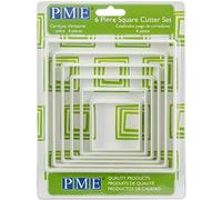PME PNS4 Square Cutters, Set of 6 White