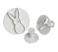 PME RA498 Rabbit Plunger Cutters, Small, Medium, Large Sizes, Set of 3 White