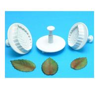 PME RL530 Plunger Cutters 3Kg Veined Rose Leaf for Sugar & Gum Paste - Set of 3