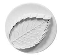 PME RLL658 Veined Rose Leaf Plunger Cutter, 2X-Large Size White