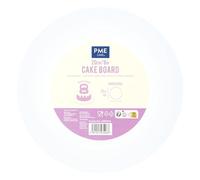 PME Round Cake Board with Banded Edge, White (8" / 20cm)