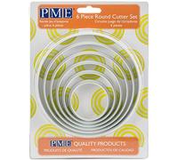 PME Round Cutters, Set of 6, White, 12.6 x 1 x 12.6 cm, for Cake Decorating