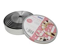 PME Round Stainless Steel Cutters-Set of 19, Silver,19.05 x 19.05 x 4.32 cm