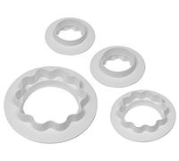 PME RW702 Round and Wavy Edge Cutter, Set of 4 , White