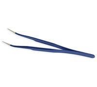 PME SCT601 Sugarcraft Angled Tweezers Silver 1 x 0.5 x 12.5 cm , Blue