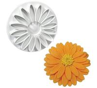 PME SD616 Veined Sunflower/Daisy/Gerbera Plunger Cutter, 85 mm, 18 Petals, White