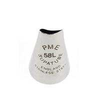 PME Seamless Stainless Steel Large Petal Supatube for Left Handed Use no. 58L, Silver, 1.72 x 1.72 x 2.5 cm