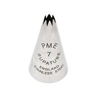 PME Seamless Stainless Steel Large Star Supatube no. 7, Silver, 1.72 x 1.72 x 3 cm
