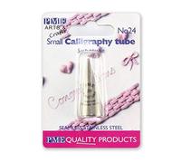 PME Seamless Stainless Steel Small Calligraphy Supatube No. 24, Silver