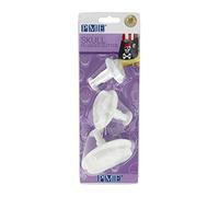 PME SKU202 Novelty Plunger Cutters-Skull Set of 3, AMS Plastic,White