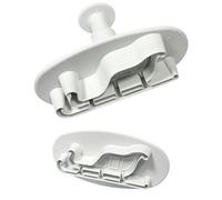 PME Sleigh Plunger Cutters, Small and Medium Sizes, Set of 2, White