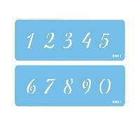 PME SMI1 JEM Numerals 0-9 Stencil, Set of 2, Blue