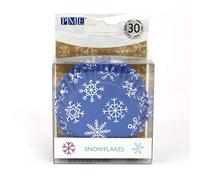PME Snowflakes Cupcake Cases, Foil Lined - Pack of 30, BC827, White