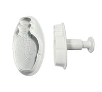 PME Snowman Plunger Cutters, Small/Medium Sizes, Set of 2, White, Set of 3