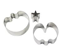 PME SP263 Stainless Steel Sweet Pea Cutters, Medium Size, Set of 3 , Silver