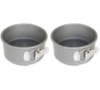 PME SPR063 Silver Anodised Springform Cake Pan 6 x 3-Inch Deep (Pack of 2)