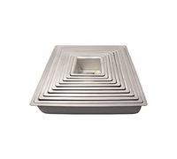 PME Square Cake Pan, Aluminium, 12 x 3 inch, Silver