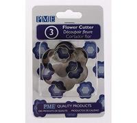 PME Stainless Steel Flower Cutters, Set of 3,Silver,6 x 1.2 x 6 cm