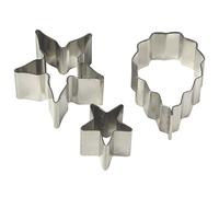 PME Stainless Steel Rollerboard Leaf & Foliage Cutters, Set of 3