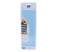 PME Stripe Patterned Side Scraper for Cake Decorating-10 inches, Transparent