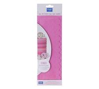 PME Tall Patterned Edge Side Scraper for Cake Decorating-Ribbed Decorating-10 inches, Transparent
